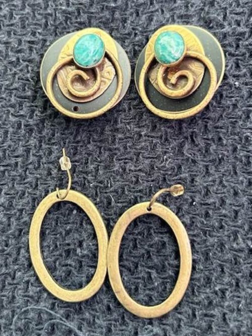 Two pairs of costume earrings